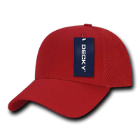 Decky 204 Low Crown Air Mesh Baseball Cap Red Red Red / One Size Fits Most