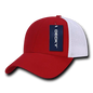 Decky 204 Low Crown Air Mesh Baseball Cap - Red White - Red White / One Size Fits Most