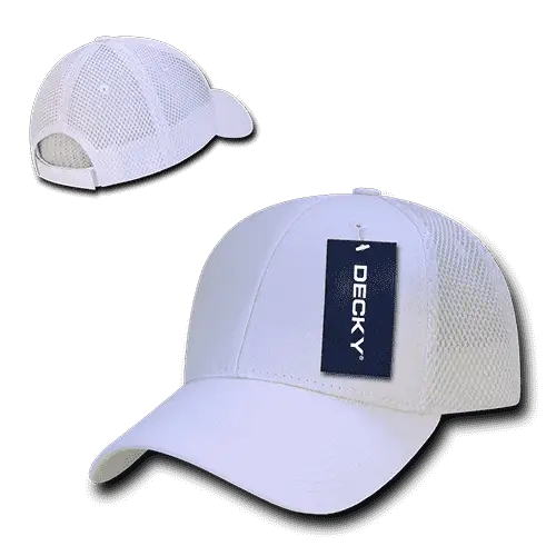 Decky 204 Low Crown Air Mesh Baseball Cap - White White - White / One Size Fits Most