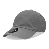 Decky 205 Relaxed Washed Cotton Cap - Charcoal - Dark Gray / One Size Fits Most