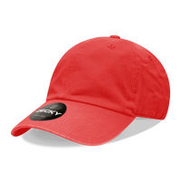Decky 205 Relaxed Washed Cotton Cap - Red - Red / One Size Fits Most