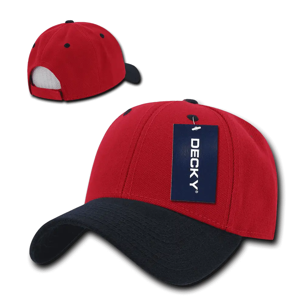 Decky 206 Low Structured Baseball Cap Red Navy Red Navy / One Size Fits Most