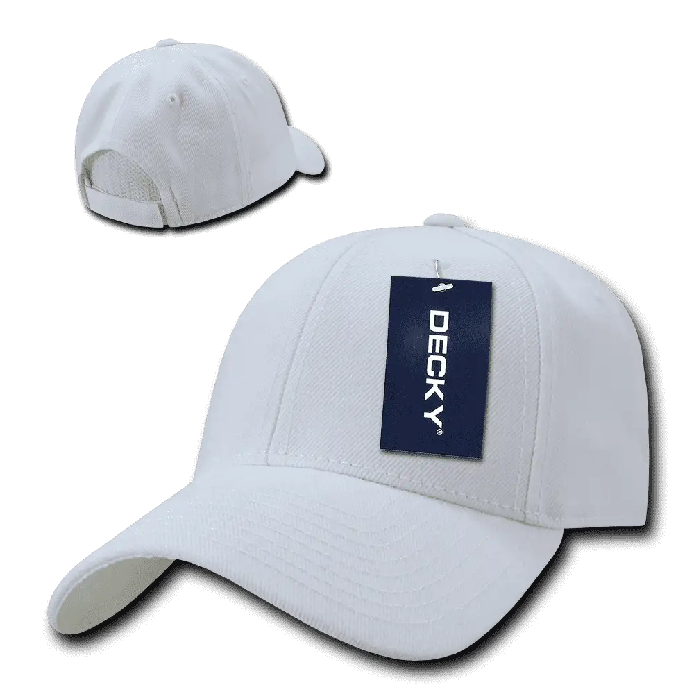 Decky 206 Low Structured Baseball Cap - White - White / One Size Fits Most