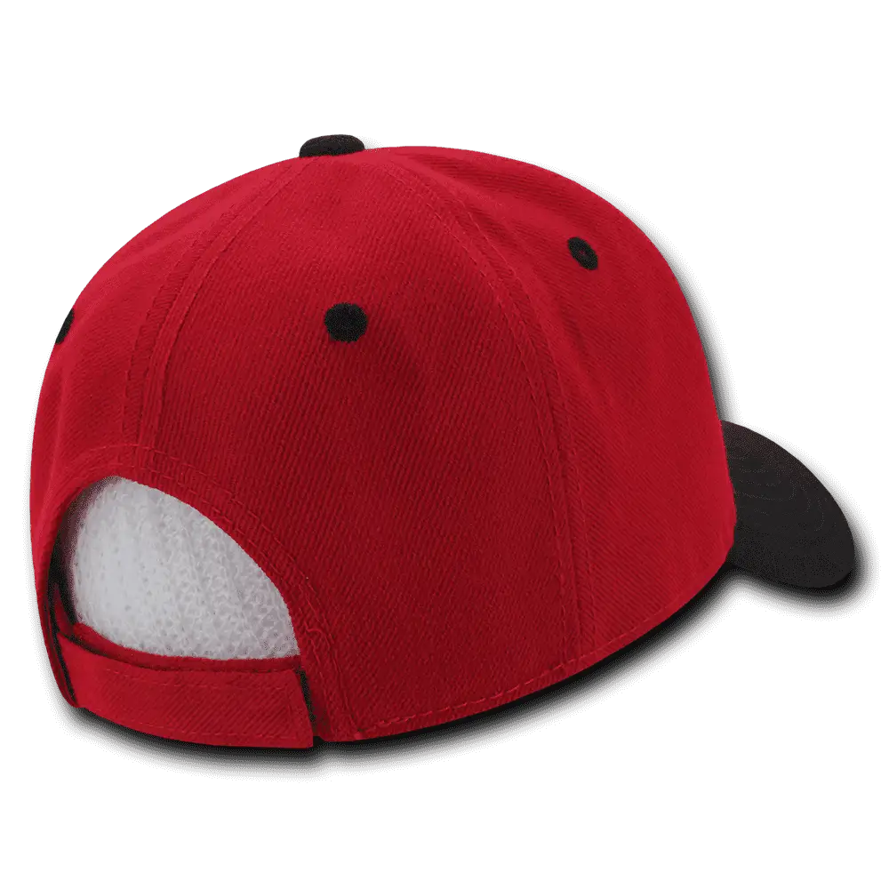 Decky 206 Low Structured Baseball Cap - White Red - White Red / One Size Fits Most
