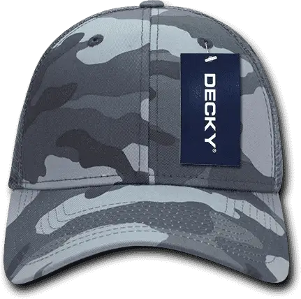 Decky 218 Structured Camo Trucker Cap - Urban Camo - Urban Camo / One Size Fits Most