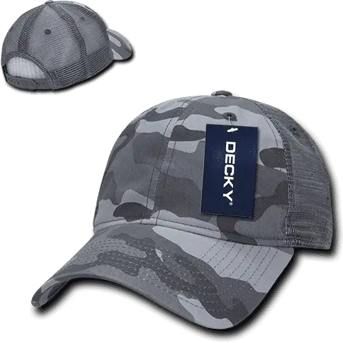 Decky 225 Relaxed Camo Trucker Cap - Urban Camo - Urban Camo / One Size Fits Most