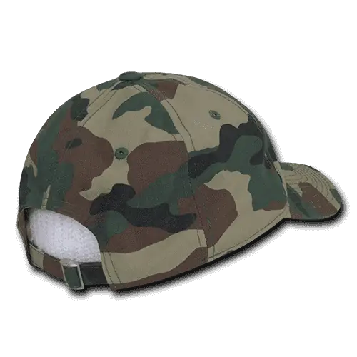 Decky 239 Low Crown Relaxed Ripstop Cap - Woodland Camo - Woodland Camo / One Size Fits Most