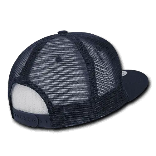 Decky 241 Ripstop Flat Bill Trucker Cap - Navy - Navy / One Size Fits Most