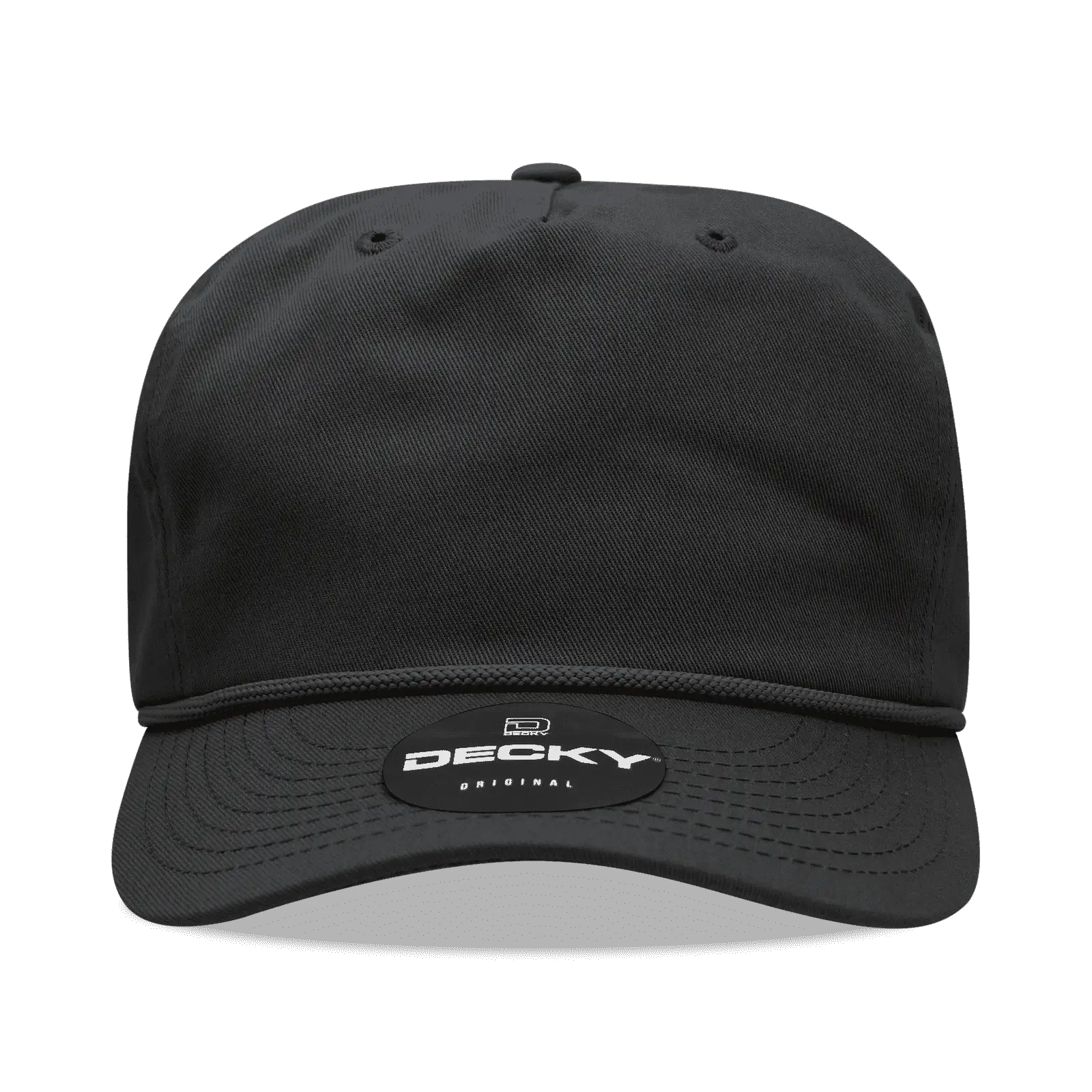 Decky 252 Classic 5 Panel with Rope - Black - Black / One Size Fits Most