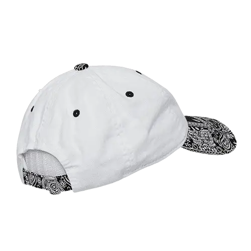 Decky 256 Bandanna Polo Cap - White Black - White Black / One Size Fits Most