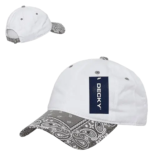 Decky 256 Bandanna Polo Cap - White Gray - White Gray / One Size Fits Most