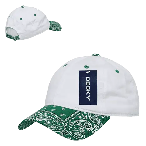 Decky 256 Bandanna Polo Cap - White Kelly Green - White Kelly / One Size Fits Most