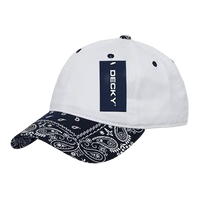 Decky 256 Bandanna Polo Cap - White Navy - White Navy / One Size Fits Most