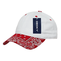 Decky 256 Bandanna Polo Cap - White Red - White Red / One Size Fits Most