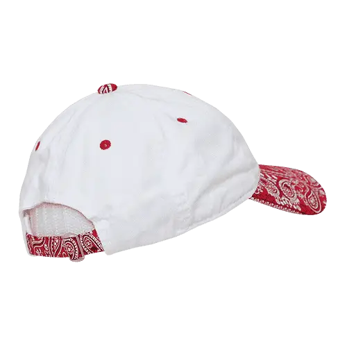 Decky 256 Bandanna Polo Cap - White Red - White Red / One Size Fits Most