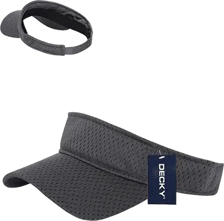 Decky 3014 Mesh Jersey Visor - Dark Gray - Dark Gray / One Size Fits Most
