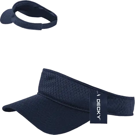 Decky 3014 Mesh Jersey Visor - Navy - Navy / One Size Fits Most