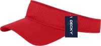Decky 3014 Mesh Jersey Visor - Red - Red / One Size Fits Most