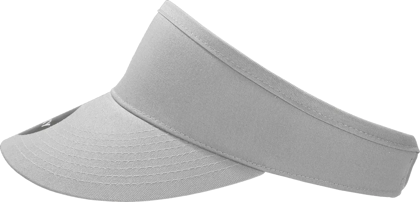 Decky 3015 High Profile Cotton Visor - Gray - Gray / One Size Fits Most