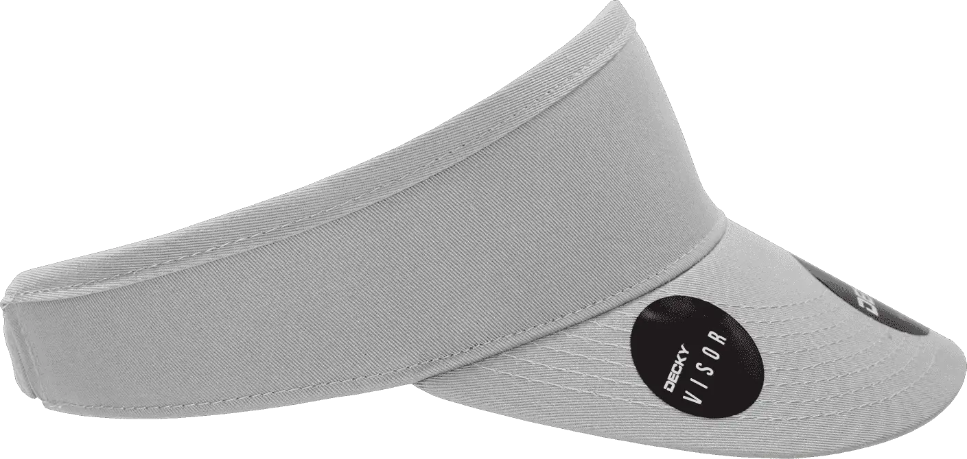 Decky 3015 High Profile Cotton Visor - Gray - Gray / One Size Fits Most