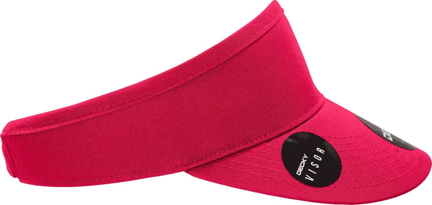 Decky 3015 High Profile Cotton Visor - Hot Pink - Hot Pink / One Size Fits Most