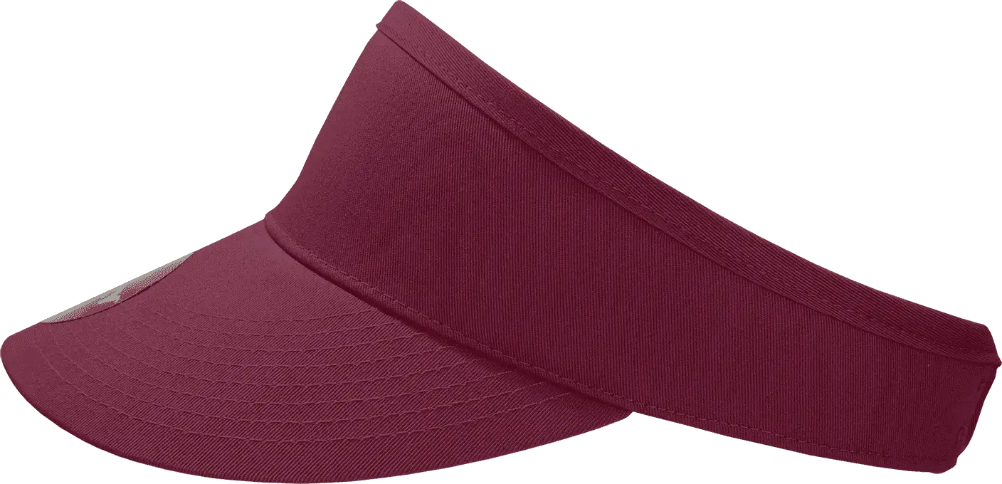 Decky 3015 High Profile Cotton Visor - Maroon - Maroon / One Size Fits Most