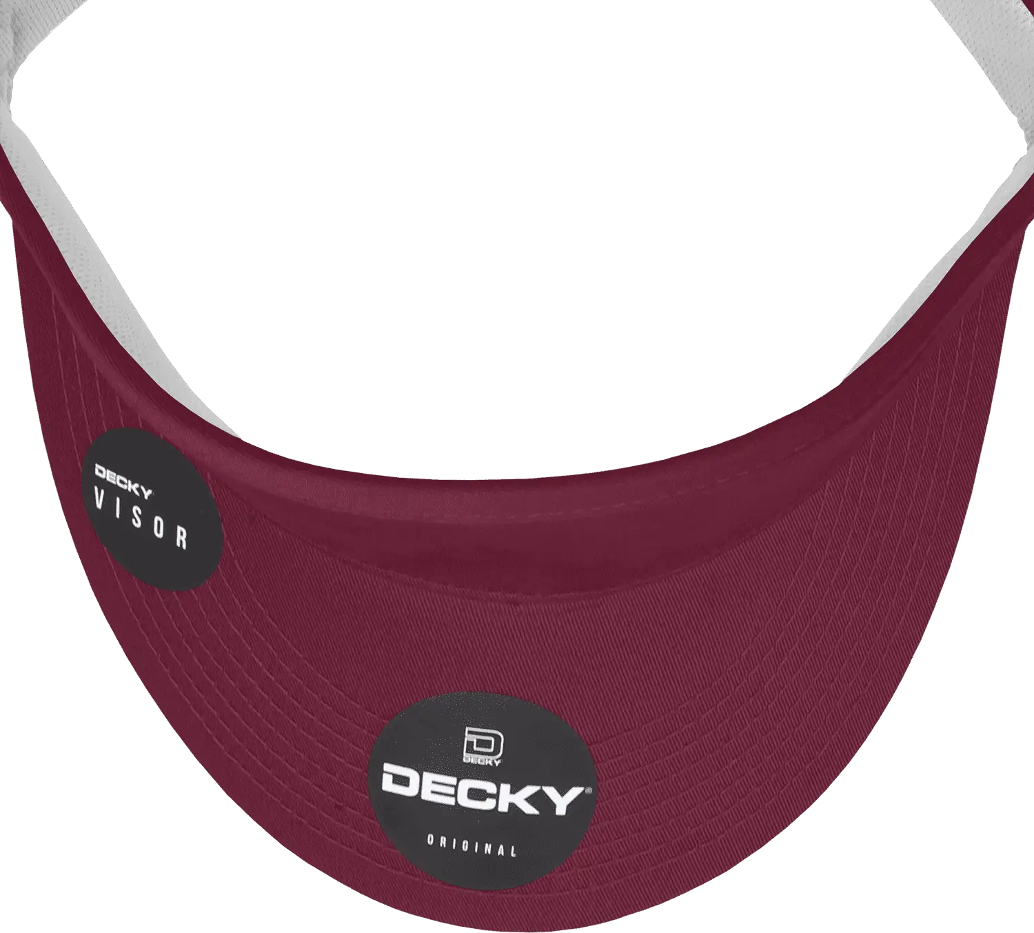 Decky 3015 High Profile Cotton Visor - Maroon - Maroon / One Size Fits Most