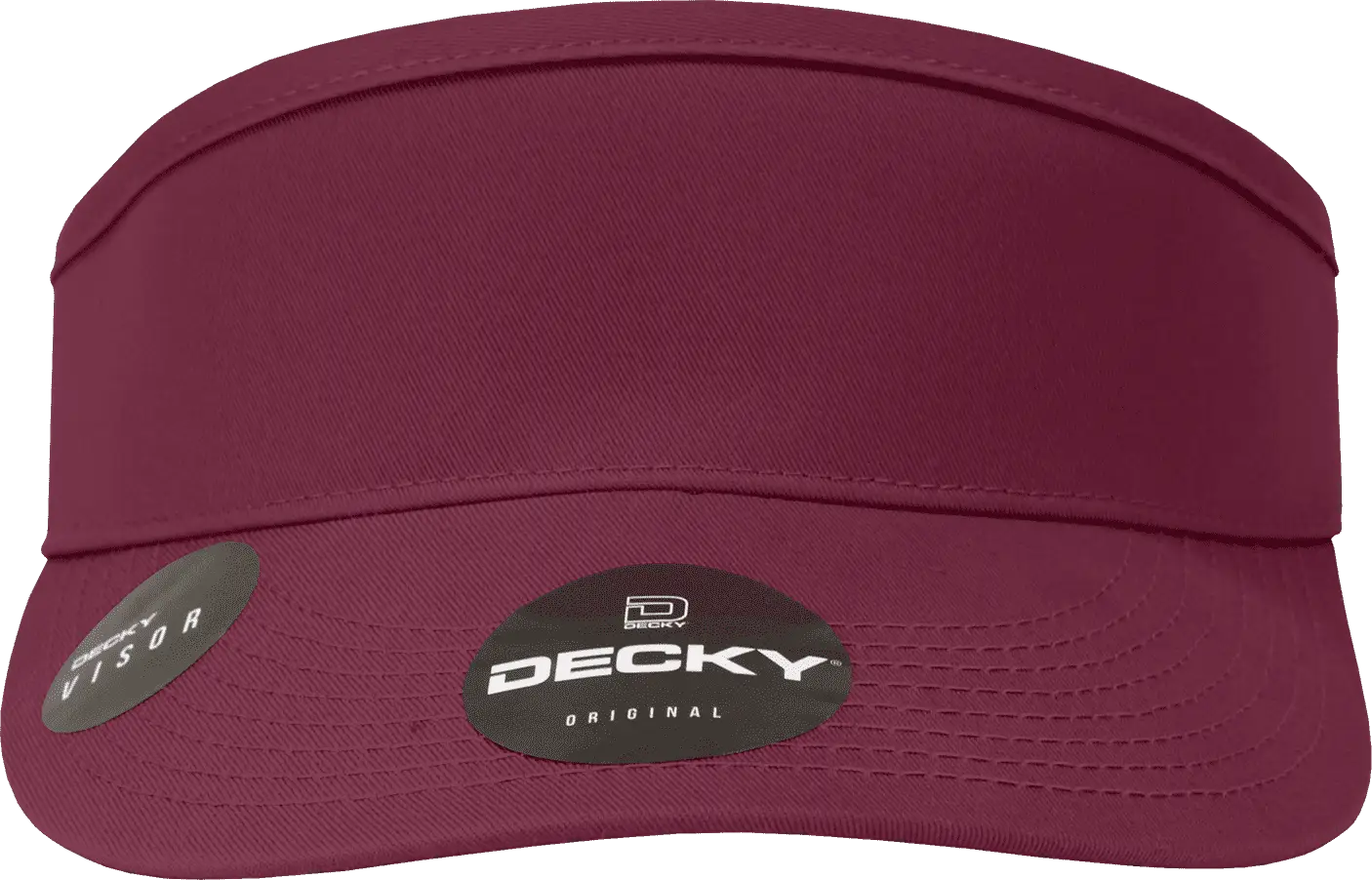 Decky 3015 High Profile Cotton Visor - Maroon - Maroon / One Size Fits Most