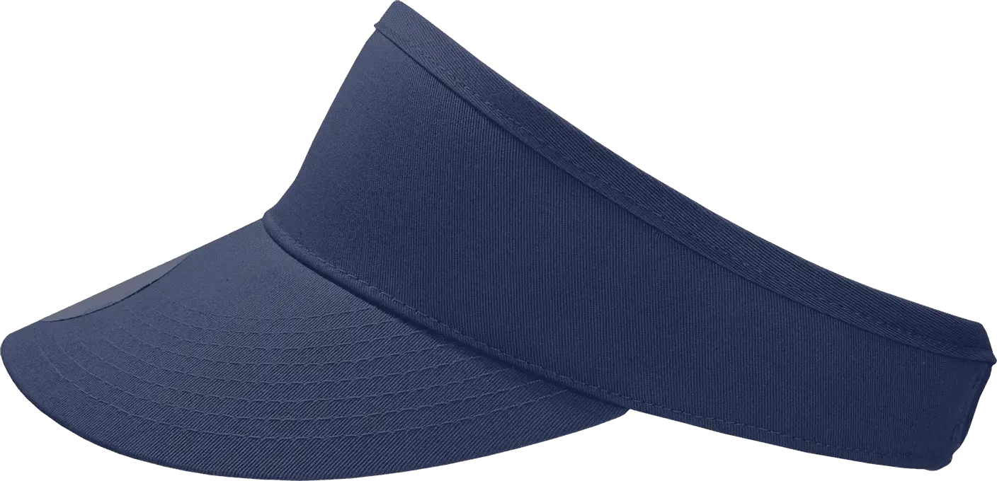 Decky 3015 High Profile Cotton Visor - Navy - Navy / One Size Fits Most