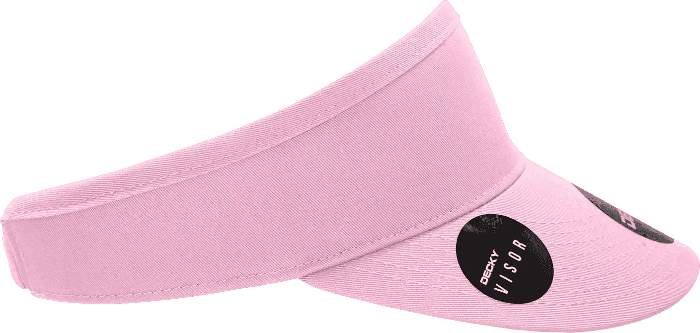 Decky 3015 High Profile Cotton Visor - Pink - Pink / One Size Fits Most