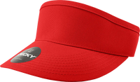 Decky 3015 High Profile Cotton Visor Red Red / One Size Fits Most