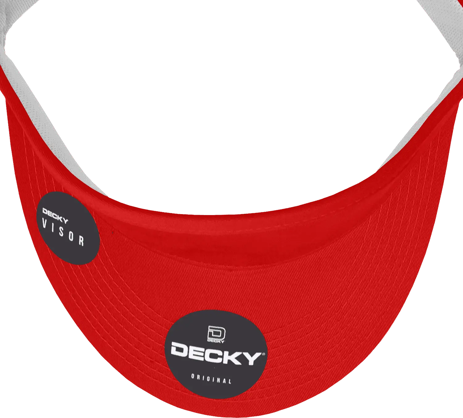 Decky 3015 High Profile Cotton Visor - Red - Red / One Size Fits Most