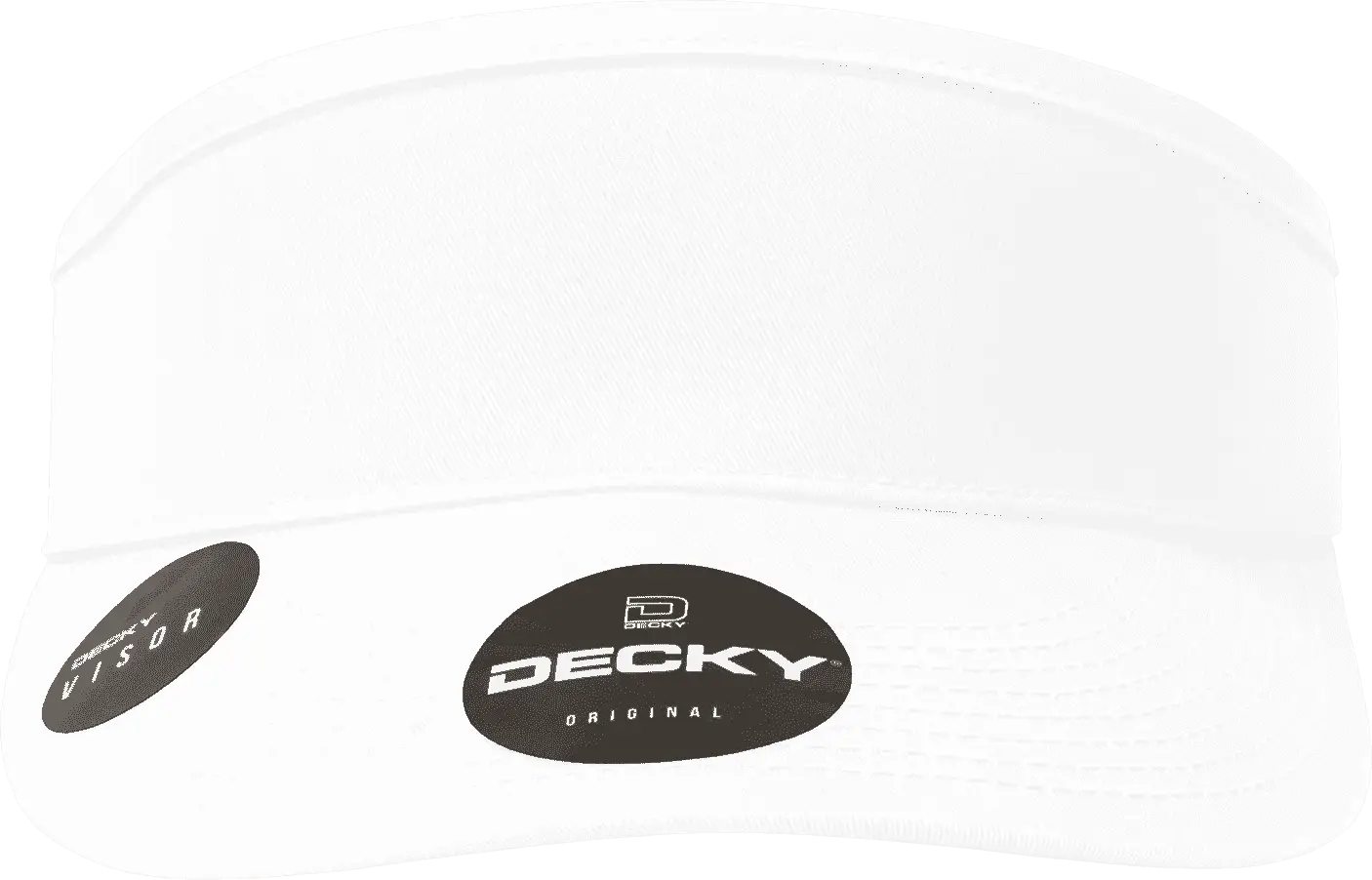 Decky 3015 High Profile Cotton Visor - White - White / One Size Fits Most