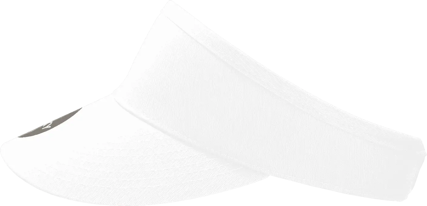 Decky 3015 High Profile Cotton Visor - White - White / One Size Fits Most