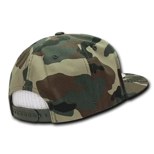 Decky 360 Ripstop Snapback Cap - Woodland Camo - Woodland Camo / One Size Fits Most