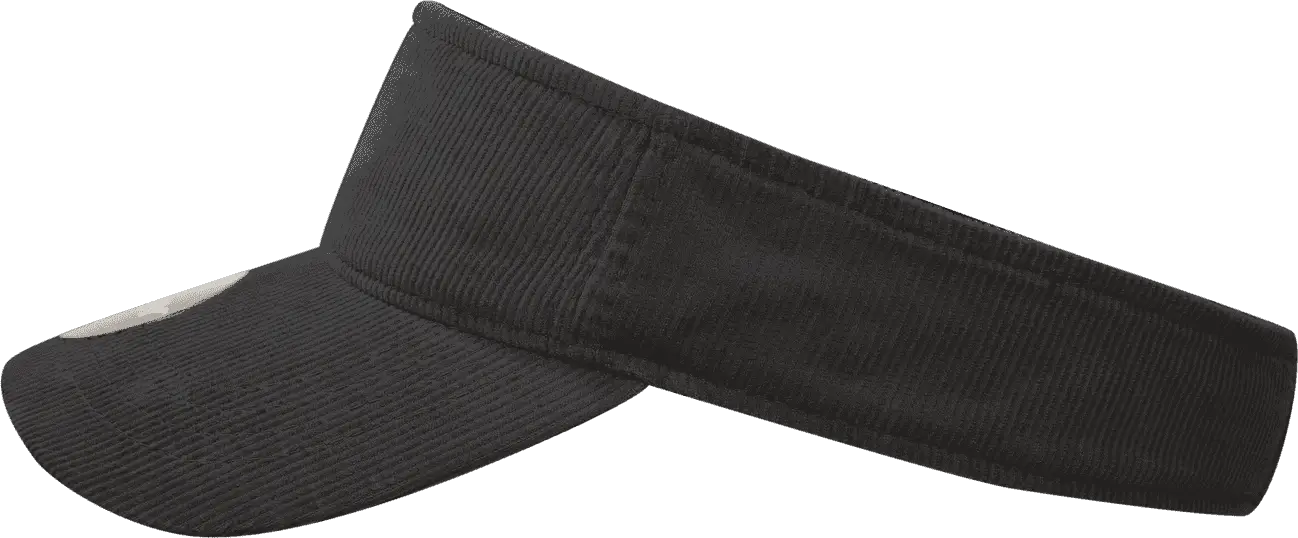 Decky 4004 Corduroy Visor - Black - Black / One Size Fits Most