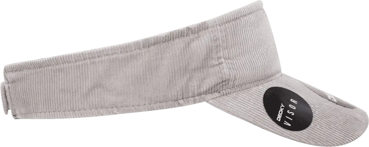 Decky 4004 Corduroy Visor - Gray - Gray / One Size Fits Most