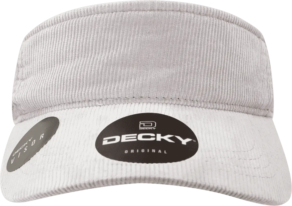 Decky 4004 Corduroy Visor - Gray - Gray / One Size Fits Most