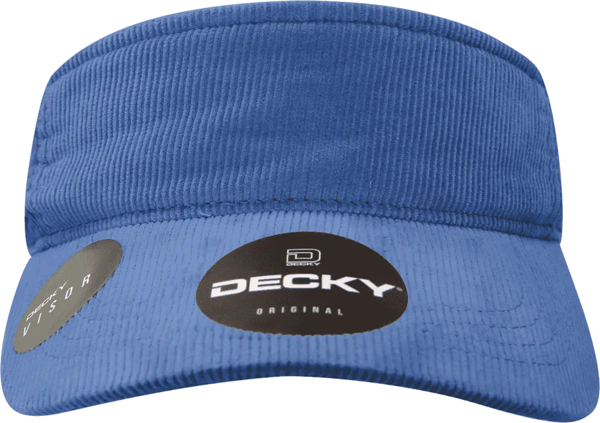 Decky 4004 Corduroy Visor - Navy - Navy / One Size Fits Most