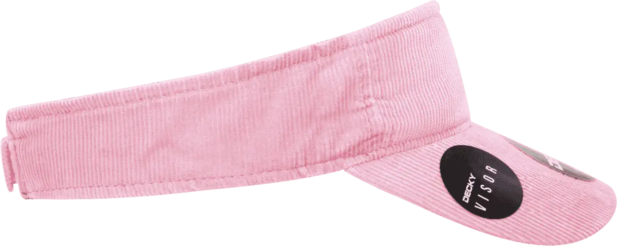 Decky 4004 Corduroy Visor - Pink - Pink / One Size Fits Most