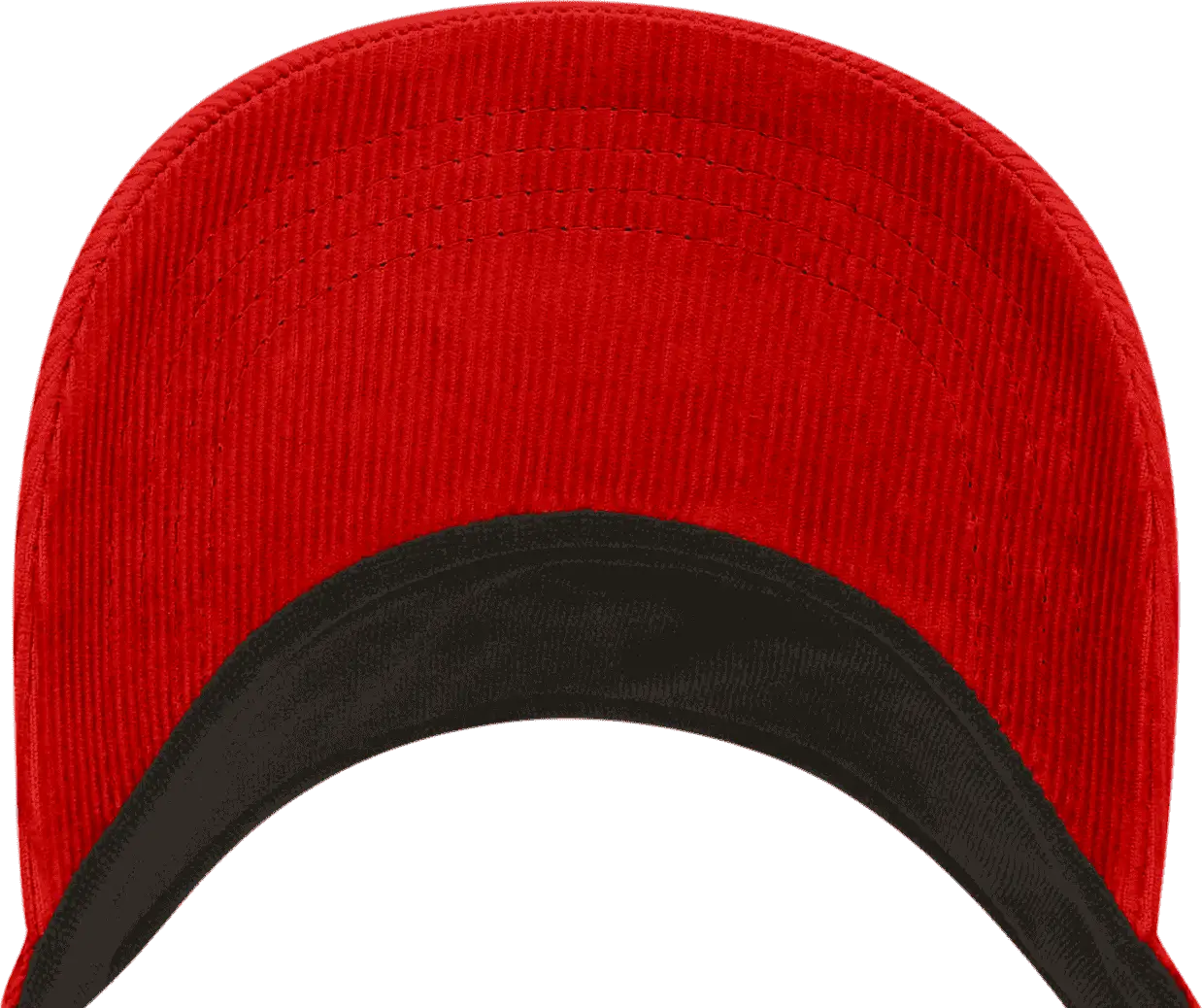 Decky 4004 Corduroy Visor - Red - Red / One Size Fits Most