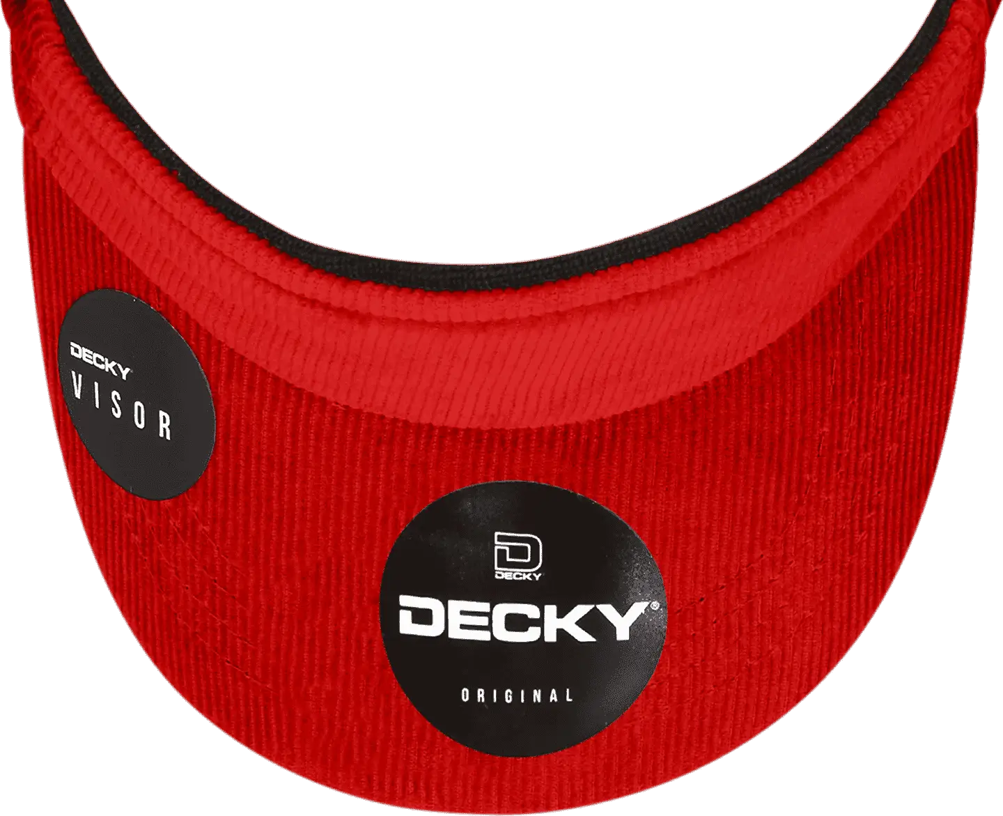 Decky 4004 Corduroy Visor - Red - Red / One Size Fits Most