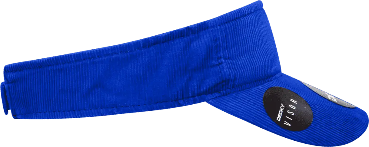 Decky 4004 Corduroy Visor - Royal - Royal / One Size Fits Most