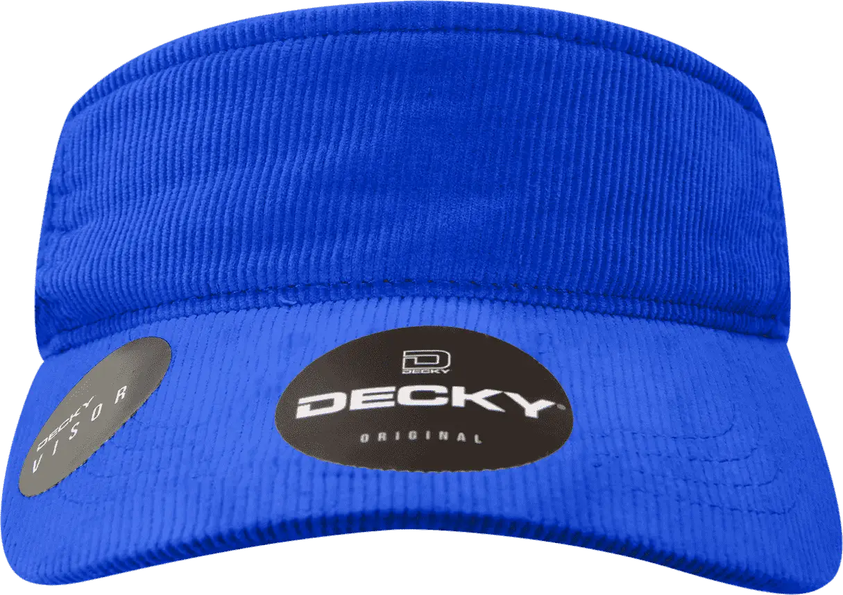 Decky 4004 Corduroy Visor - Royal - Royal / One Size Fits Most