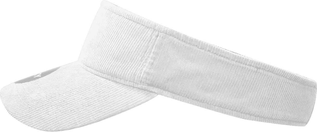 Decky 4004 Corduroy Visor - White - White / One Size Fits Most