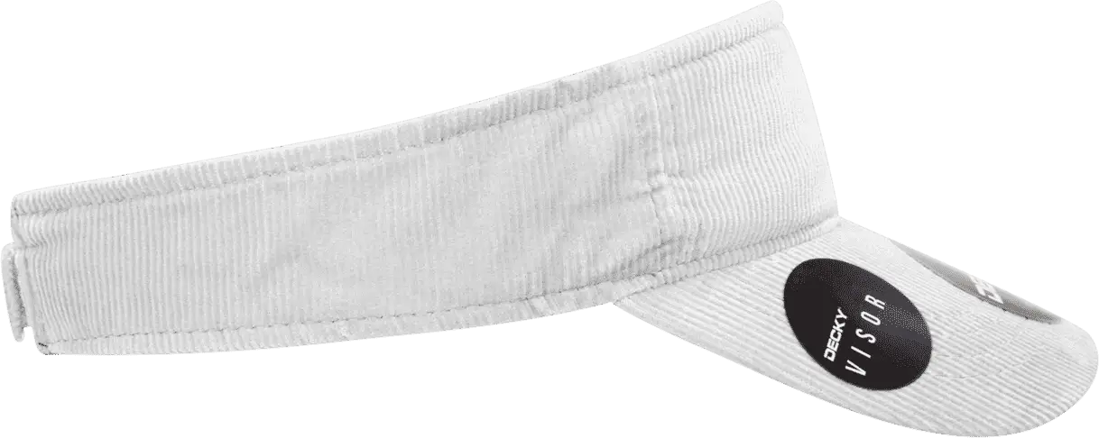 Decky 4004 Corduroy Visor - White - White / One Size Fits Most