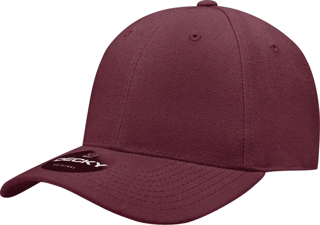 Decky 402 Fitted Cap - Maroon - Maroon / 6.75