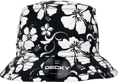 Decky 454 Floral Fisherman Hat Black Black / S/M