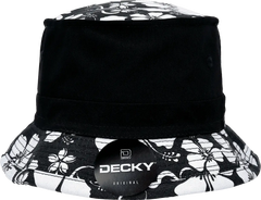 Decky 456 Floral Brim Fisherman Hat - Black - Black / S/M