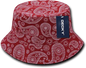 Decky 459 Paisley Bucket Hat - Red - Red / S/M